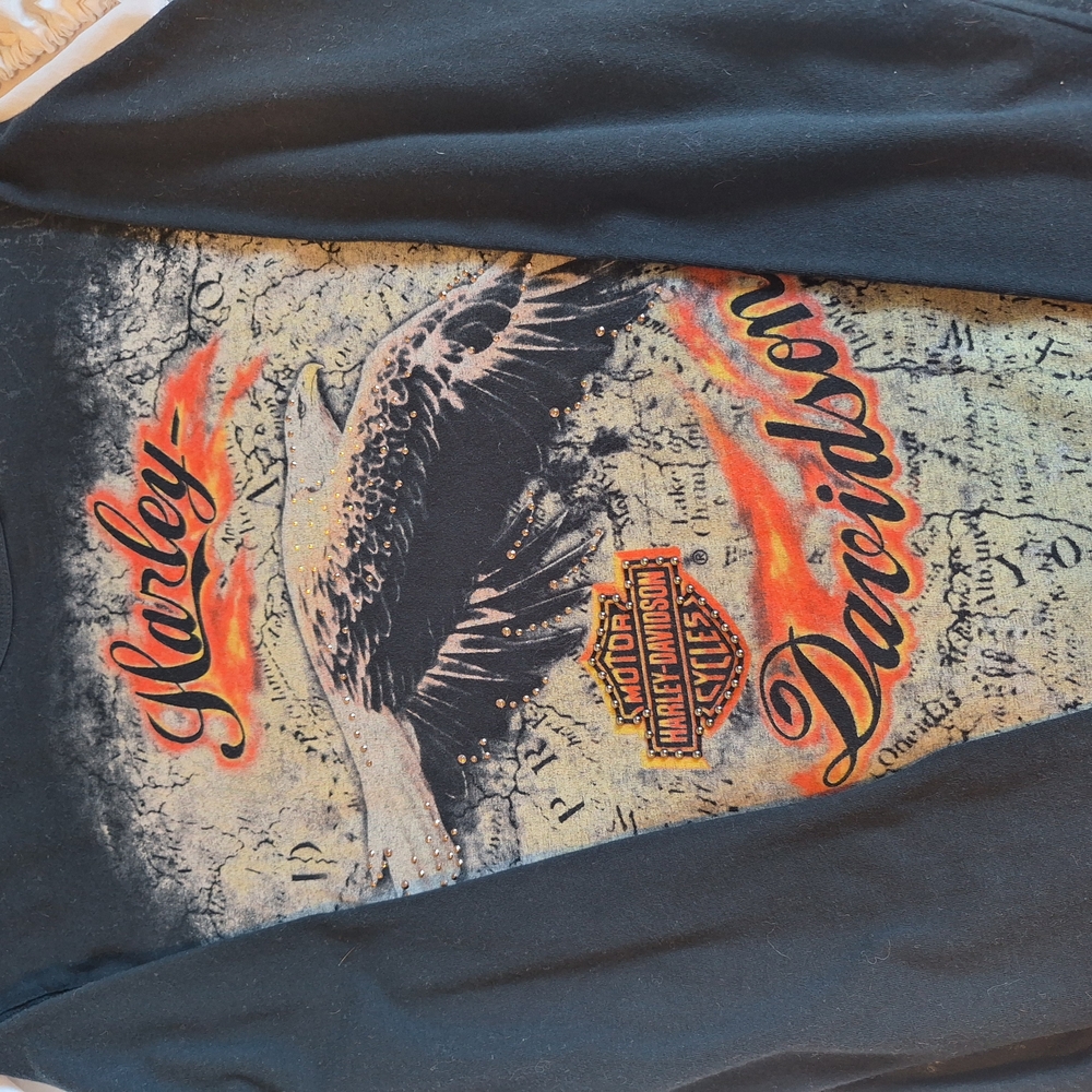 Harley-Davidson Black and Orange Skirt for a Bold Look